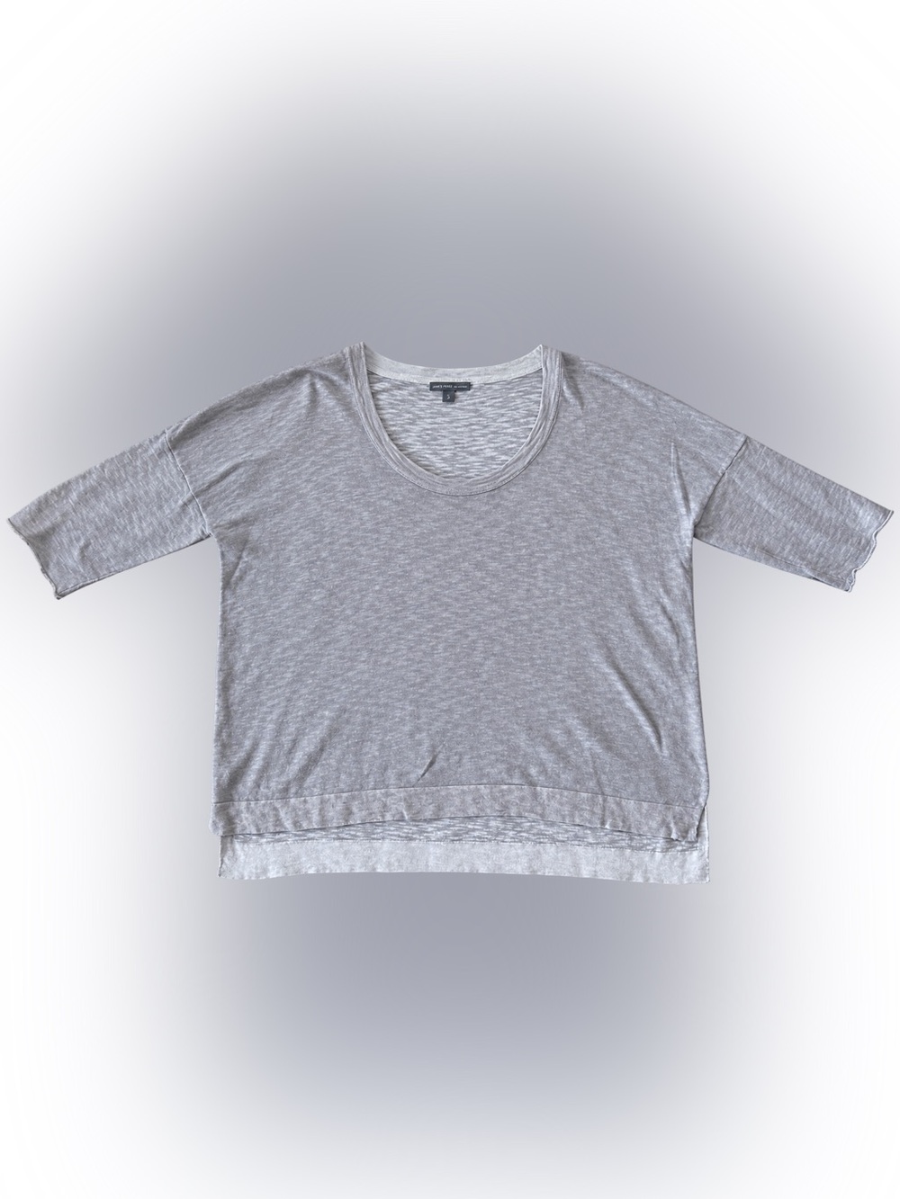 James Perse Scoop Neck Boxy Knit Top | Size Medium/2